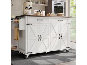 Buffet 4 porte(s)  2 tiroir(s) <strong>SHOPENTRA</strong> <strong></strong> - 140 cm coloris blanc 