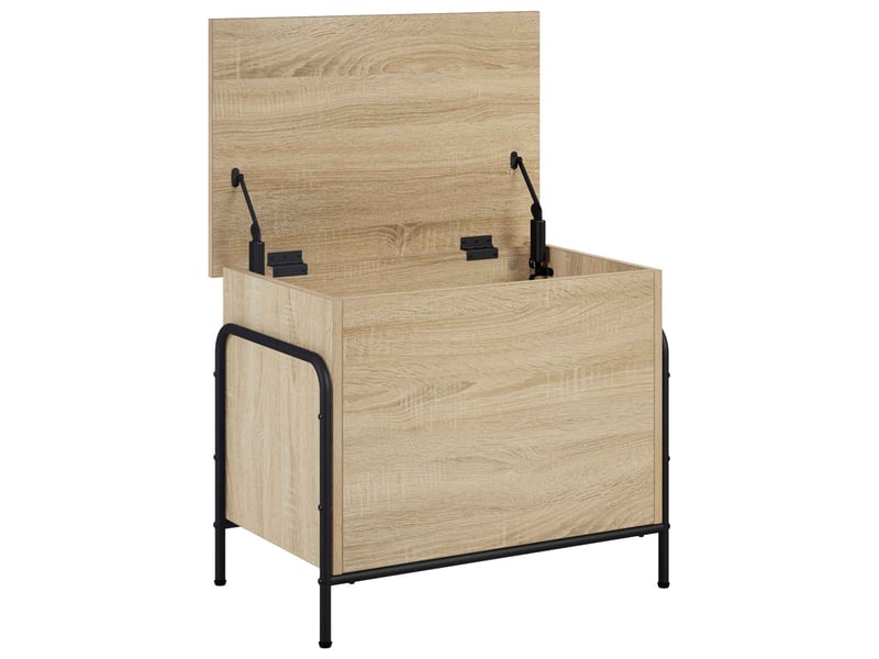  Boîte de rangement, coffre de rangement chêne sonoma 80x40x49,5 cm shl7521  - Conforama C