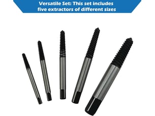 Lot de 5 extracteurs de vis en spirale tailles #1-#5 pour m3-m8