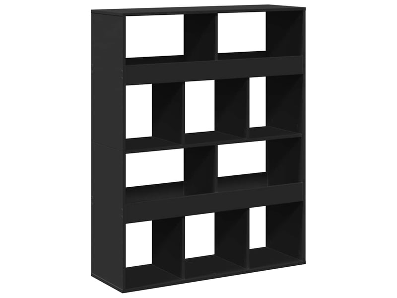  Cloison bibliothèque, meuble de rangement noir 100x33x125,5 cm bois d'ingénierie  - Conforama A