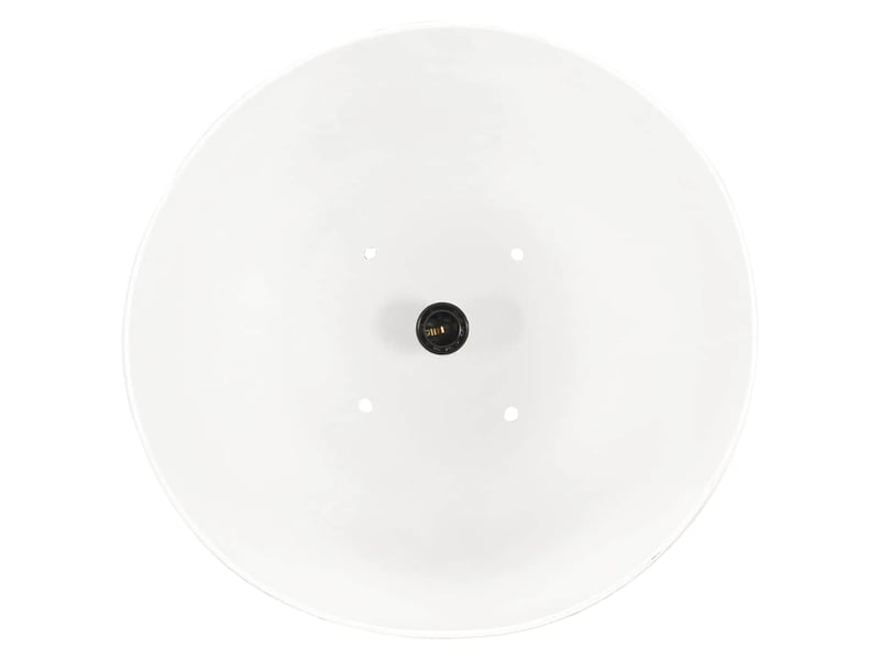  Lampe suspendue, suspension luminaire industrielle 25 w blanc rond 32 cm e27  - Conforama E