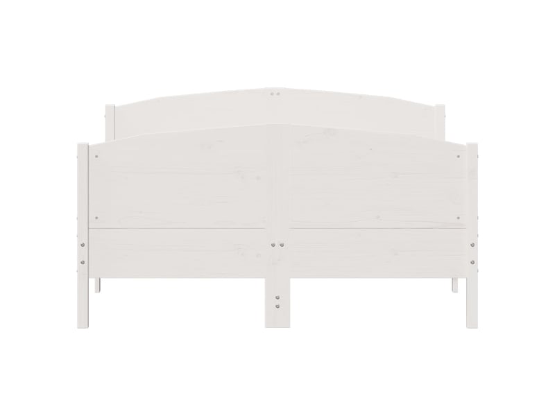  Lit double- lit adulte -  cadre de lit sans matelas blanc 120x190 cm bois de pin massif  - Conforama C