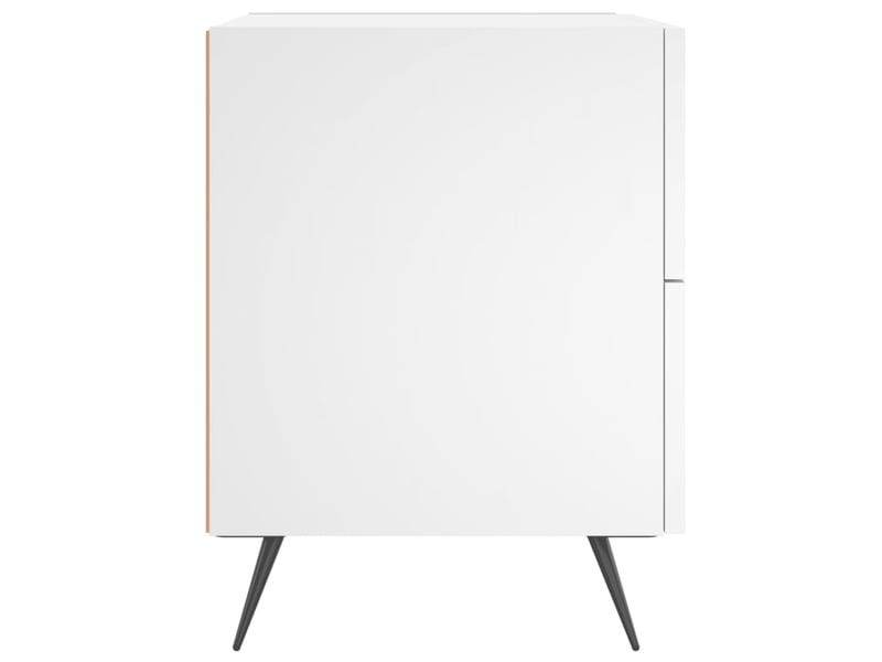  Table de chevet - cabinet de chevet - table de nuit blanc 40x35x47,5 cm bois d’ingénierie  - Conforama D