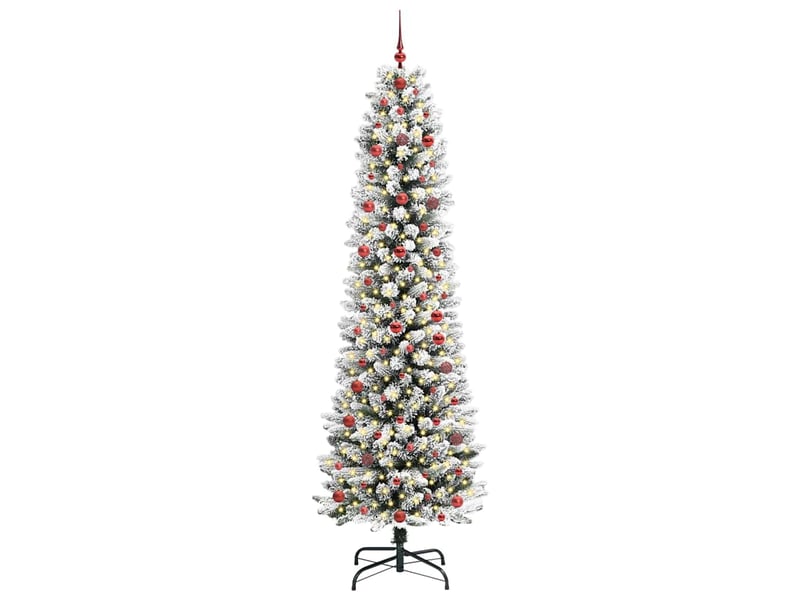  Sapin de noël artificiel, arbre de noël blanc 240 cm pvc, métal et plastique shl3135  - Conforama C