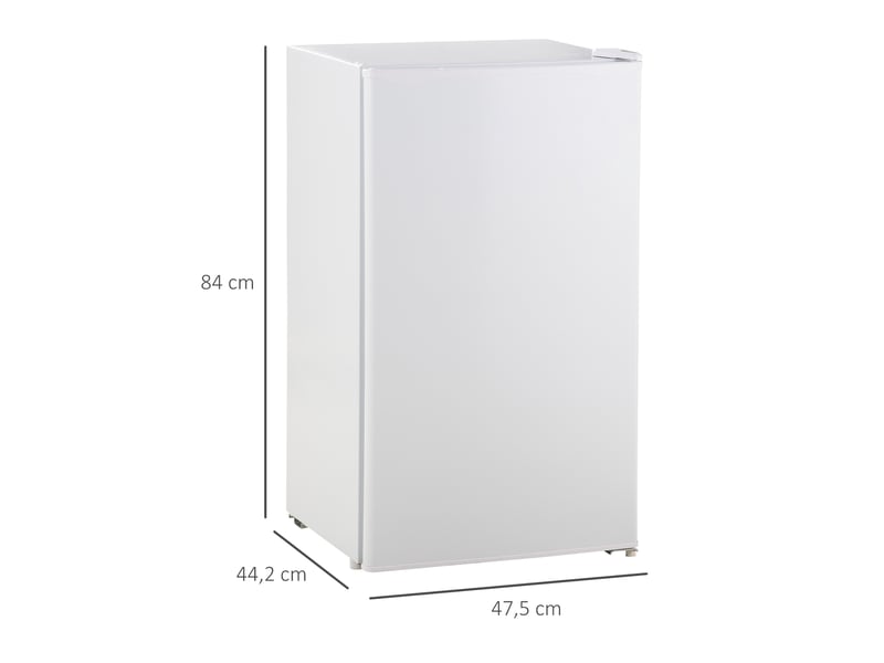  Réfrigérateur congélateur petit réfrigérateur 91 l étagères modulables design sous-comptoir 47,5 x 44,2 x 84 cm blanc  - Conforama C