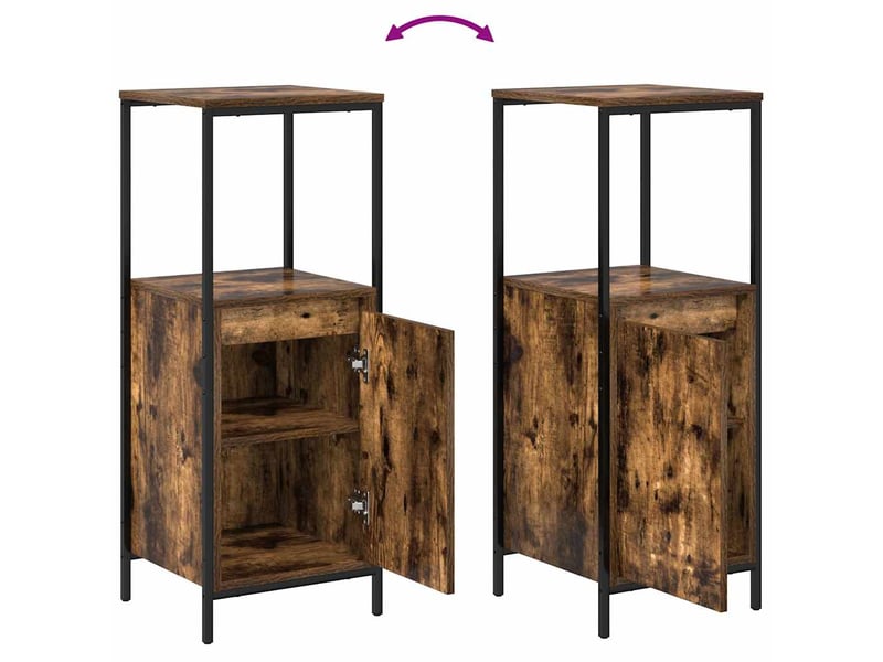 Ensemble de mobilier de salle de bain 5 pc marron cf64567 - Conforama E