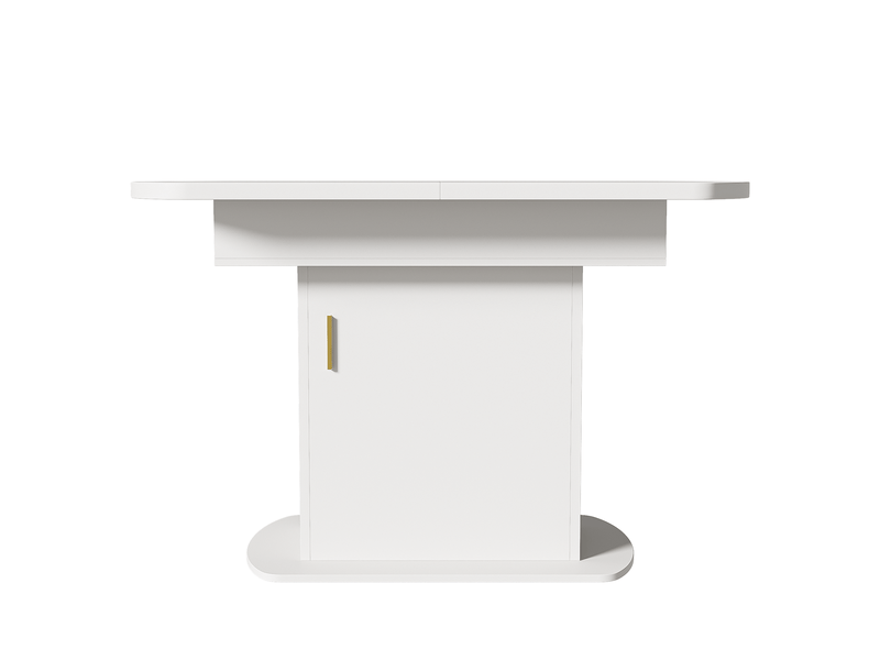  Table à manger extensible ovale 110-130 cm avec rangement  - Conforama W
