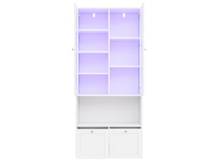 Vitrine coloris blanc PEXCHO - 80 cmx180 cm
