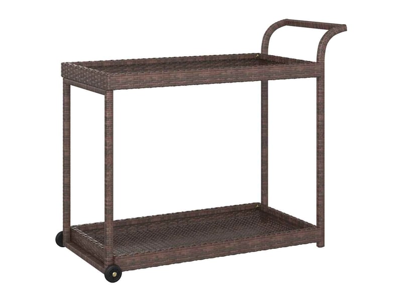  Chariot de service, chariot de bar marron 100x45x83 cm résine tressée  - Conforama A