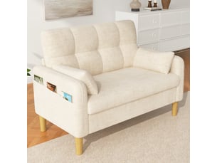 Canapé droit fixe <strong></strong> <strong></strong> 2 places Tissu beige