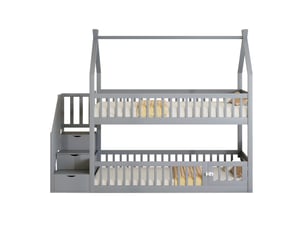 Lit superposé 140x200 cm <strong>OKWISH</strong>  <strong></strong> coloris blanc