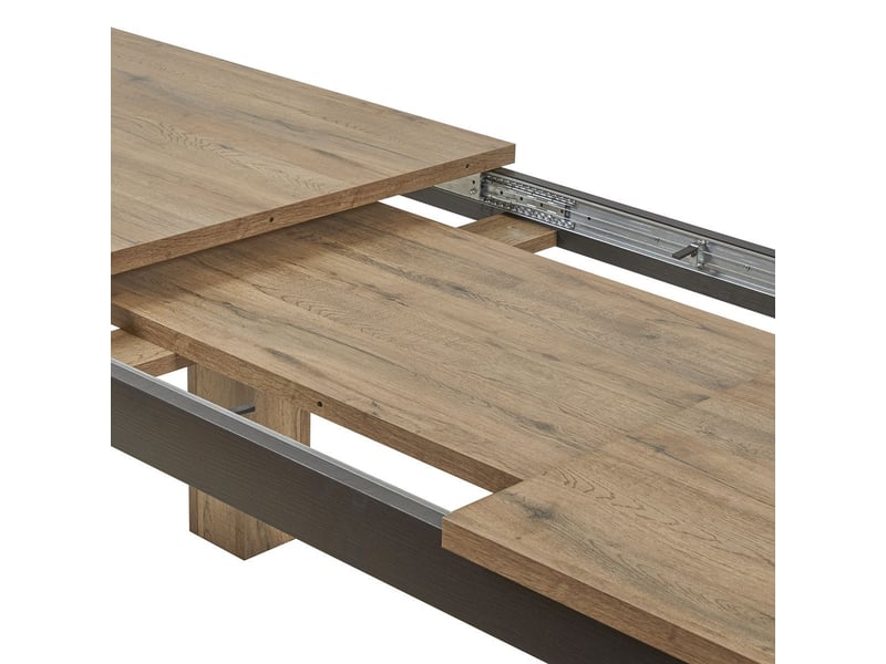  Table allongeable 180230cm aspect chêne miel et noir mat - sélène SÉLÈNE - Conforama D