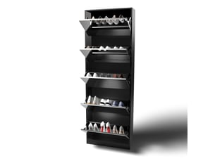 Meuble à chaussures 15 paire(s)  <strong>VIVRYN</strong>  <strong></strong> coloris noir
