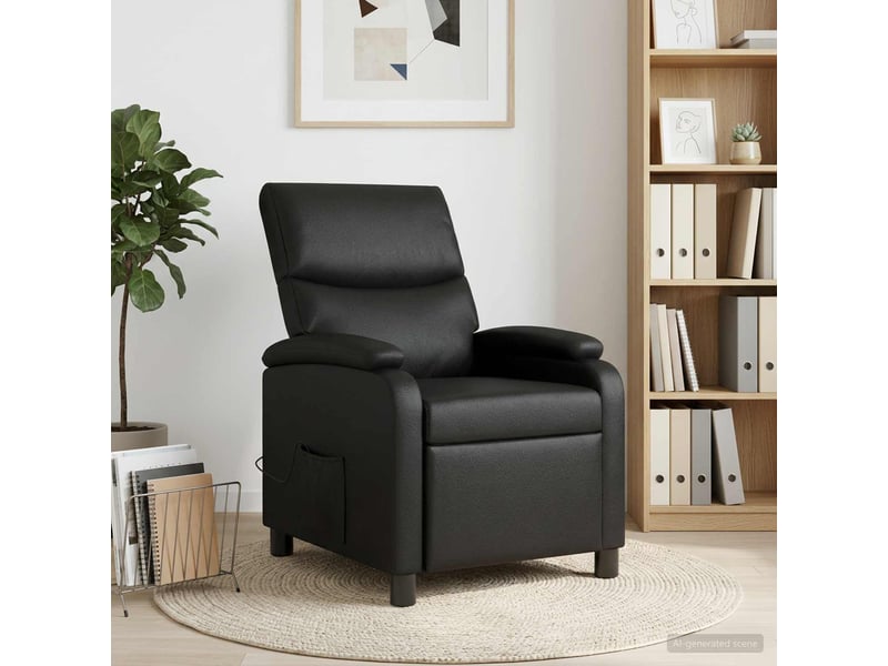  Vidaxl fauteuil de massage inclinable noir simili cuir  - Conforama B