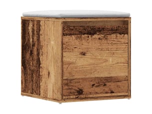 Boîte de rangement bureau vieux bois 40,5x40x40 cm bois d'ingénierie