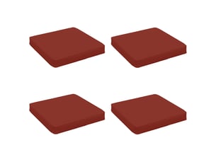 Lot de 4 coussins de siège, coussins d'assise vught 100 % polyester rouge cf60737
