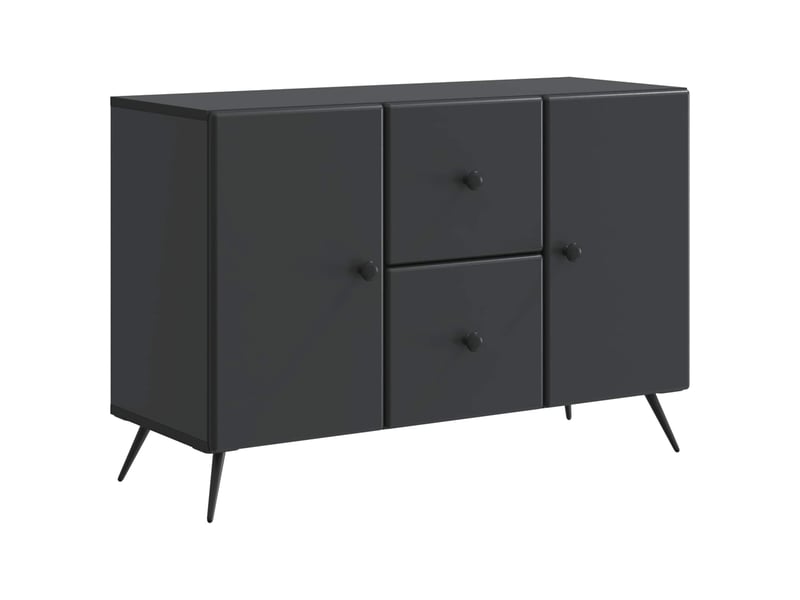 Buffet - bahut - meuble de rangement avec tiroir noir 89 x 34,5 x 60 cm bois d'ingénierie  - Conforama A