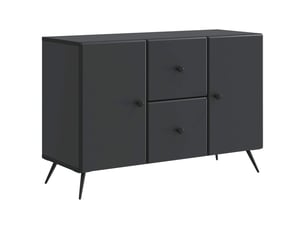Buffet - bahut - meuble de rangement avec tiroir noir 89 x 34,5 x 60 cm bois d'ingénierie