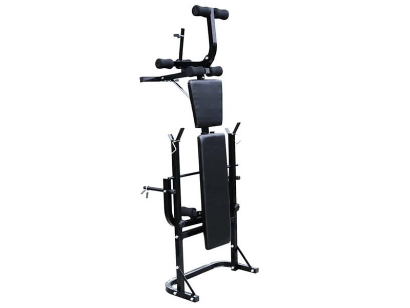  Banc d'entraînement avec support de poids jeu d'haltères 60,5 kg 02_0000020  - Conforama B