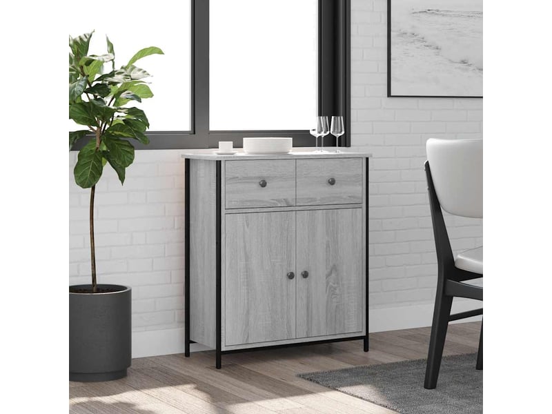  Buffet - bahut - meuble de rangement sonoma gris 70x30x80 cm bois d'ingénierie  - Conforama B