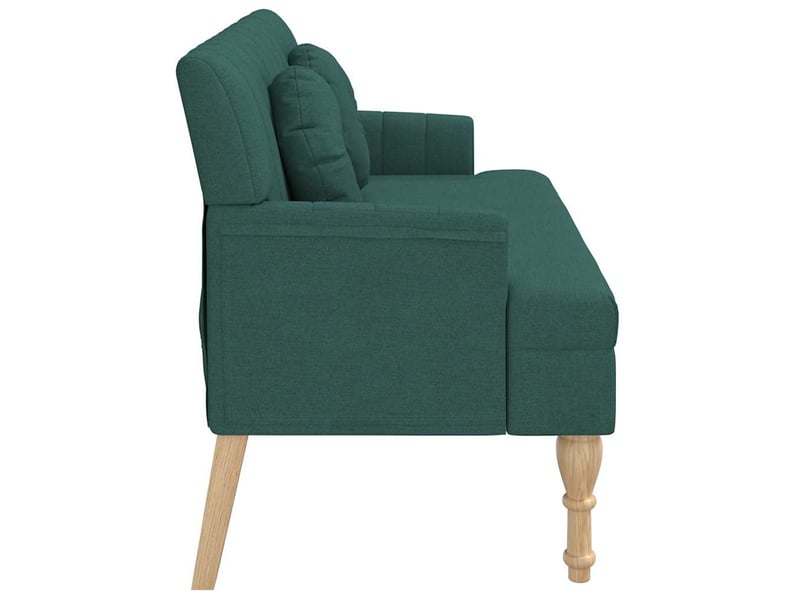  Banc chambre avec coussins vert foncé 113x64,5x75,5 cm tissu  - Conforama E