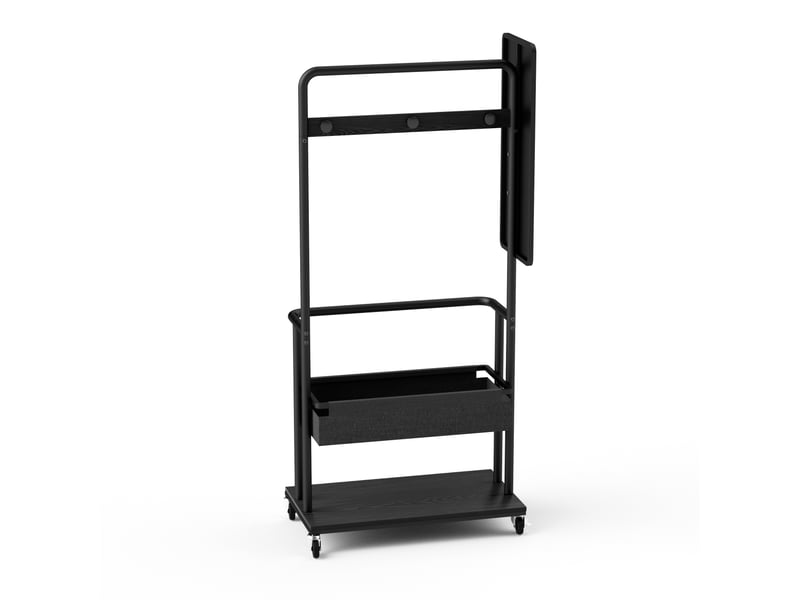  Portemanteau 170 cm en acier et panneau de particules noir  - Conforama W
