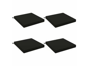 Lot de 4 coussins de siège, coussins d'assise soest 100 % polyester noir cf60454
