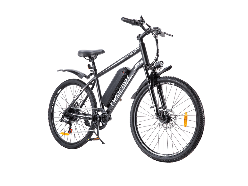  Vélo électrique twofish tf01, 36v 250w 15ah, 26 tout-terrain, noir&amp;blanc  - Conforama A