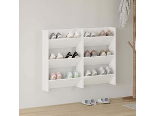 Meuble à chaussures 4 paire(s)  <strong></strong>  <strong></strong> coloris blanc