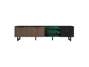 Meuble tv coloris noir 200 cm
