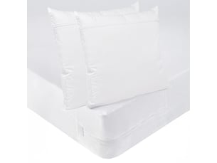Pack anti-punaises de lit protège-matelas 140x190cm + 2 protège oreillers 63x63cm imperméables