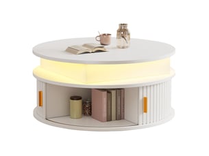 Table basse rond(e) coloris blanc MIVRAY