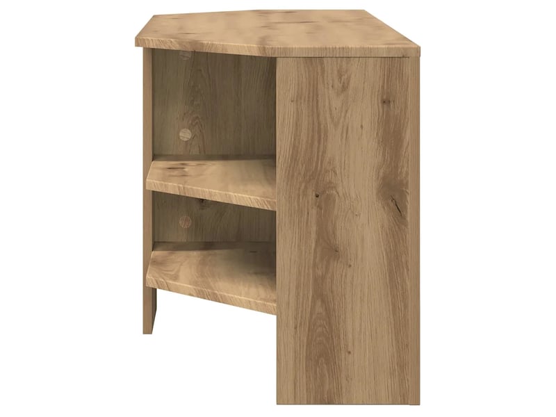  Meuble tv d'angle moderne avec 2 étagères 102 x 41 x 50 cm en bois d'ingénierie bois ancien 02_0054687  - Conforama C