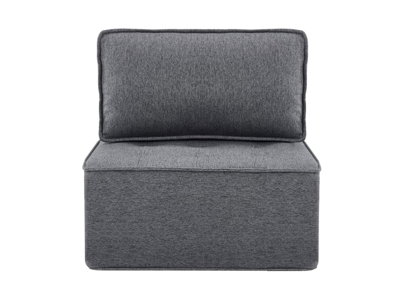Canapé individuel compact avec pouf - fauteuil, idéal salon, chambre d’amis ou enfant - Conforama A
