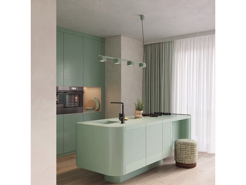 Lustre riff 4 sauge gx53 aluminium moderne 208x122x10cm SL.3118 - Conforama C
