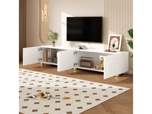 Meuble tv coloris blanc 180 cm   