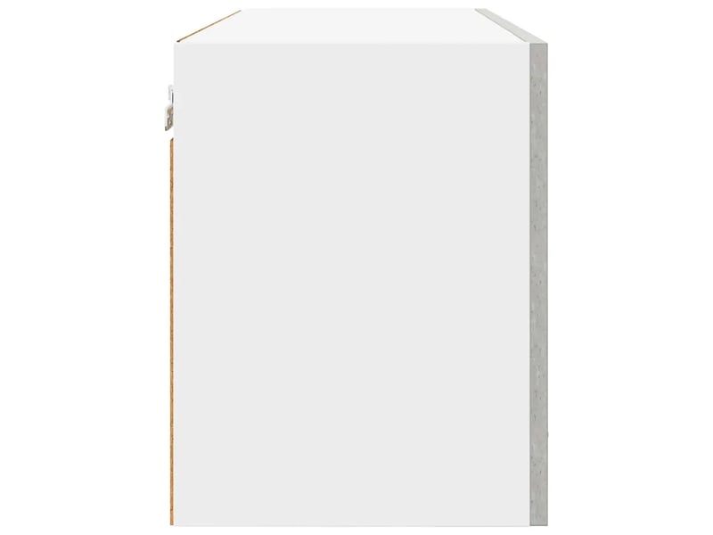  Armoire suspendue moderne avec grand espace de stockage 80 x 31 x 40 cm en bois d'ingénierie gris béton 02_0053228  - Conforama D
