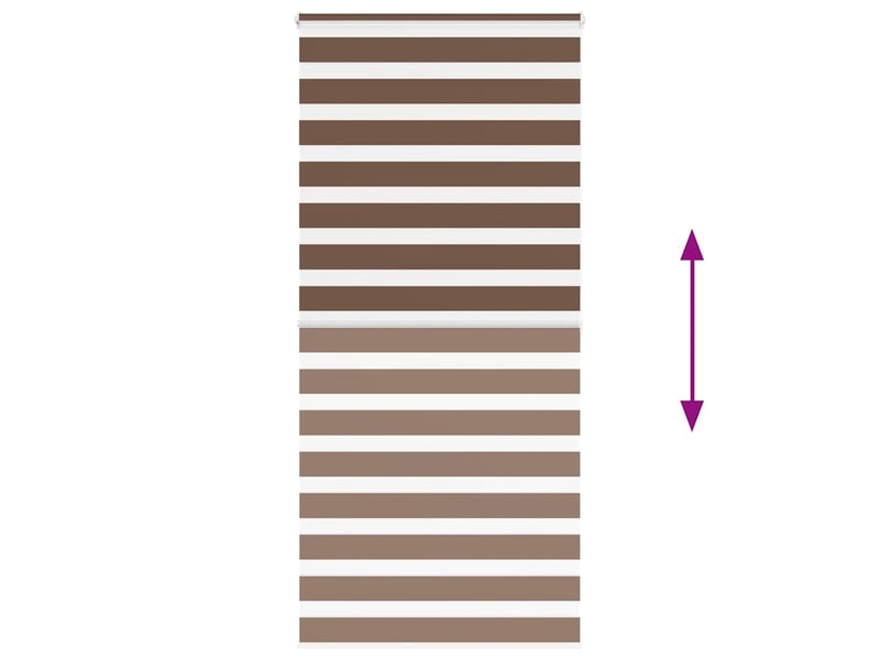  Store zèbre, store de fenêtre marron 105x200cm largeur du tissu 100,9cm polyester cf48649  - Conforama E