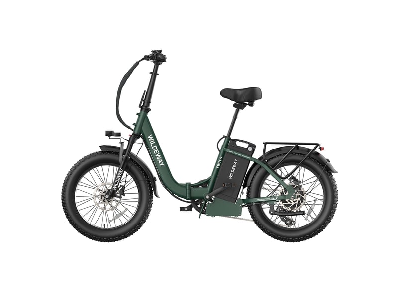  Vélo électrique pliable cadre ouvert wildeway fw11s, 48v 35ah, pneus 20, vert  - Conforama D