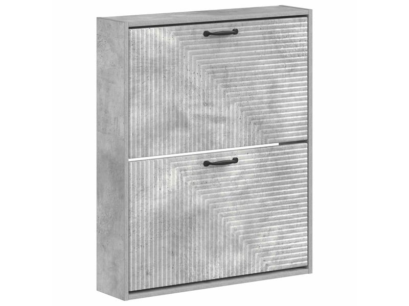  Meuble à chaussures mural, armoire à chaussures haarlem 71x17x86 cm gris béton  - Conforama A