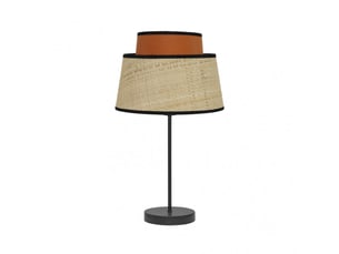 Lampe à poser fabrilamp jia e14 coloris naturelorange 40 x 20 x 20 cm