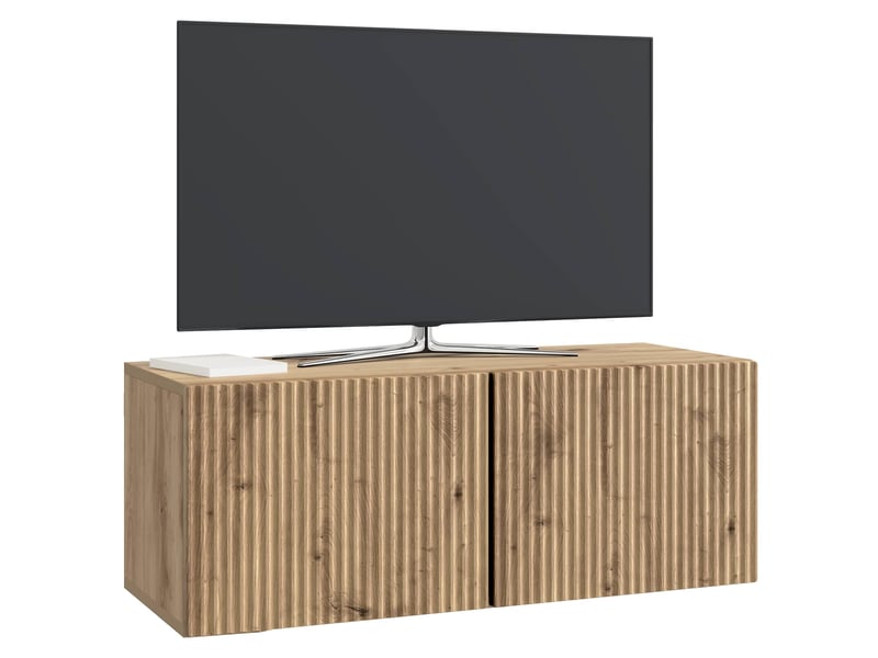  Meuble tv - banc tv - meuble de rangement mural 78,5 x 31 x 30 cm chêne artisanal  - Conforama C