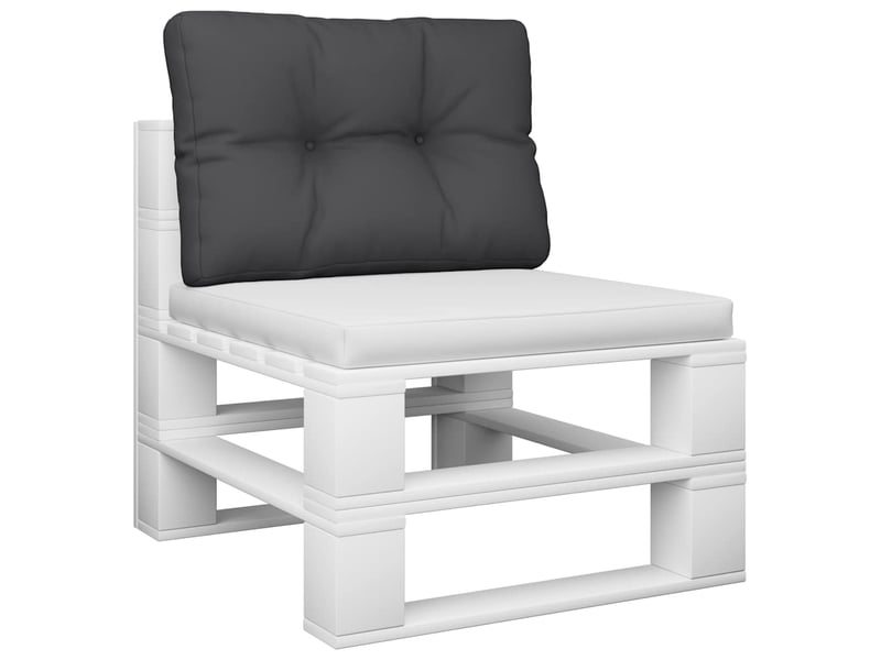  Coussin de palette, coussin de chaise, coussin de canapé noir 50x40x12 cm tissu cf55408  - Conforama C