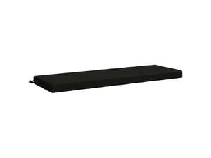 Coussin de banc, coussin d'assise, coussin de canapé soest 100 % polyester noir 150 x 50 x 8 cm cf53425