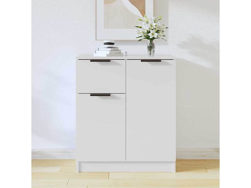  Buffet - bahut - meuble de rangement blanc 60x30x70 cm bois d'ingénierie  - Conforama B