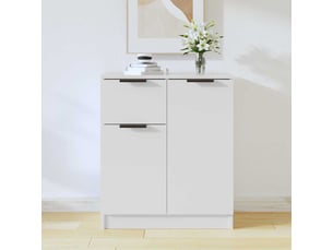 Buffet - bahut - meuble de rangement blanc 60x30x70 cm bois d'ingénierie