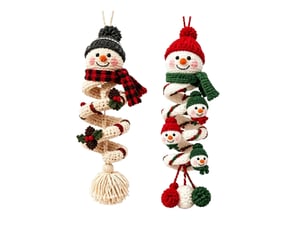 Lot de 2 kits diy crochet bonhomme de neige en spirale – pour débutants, ornements de noël à réaliser soi-même-style 10