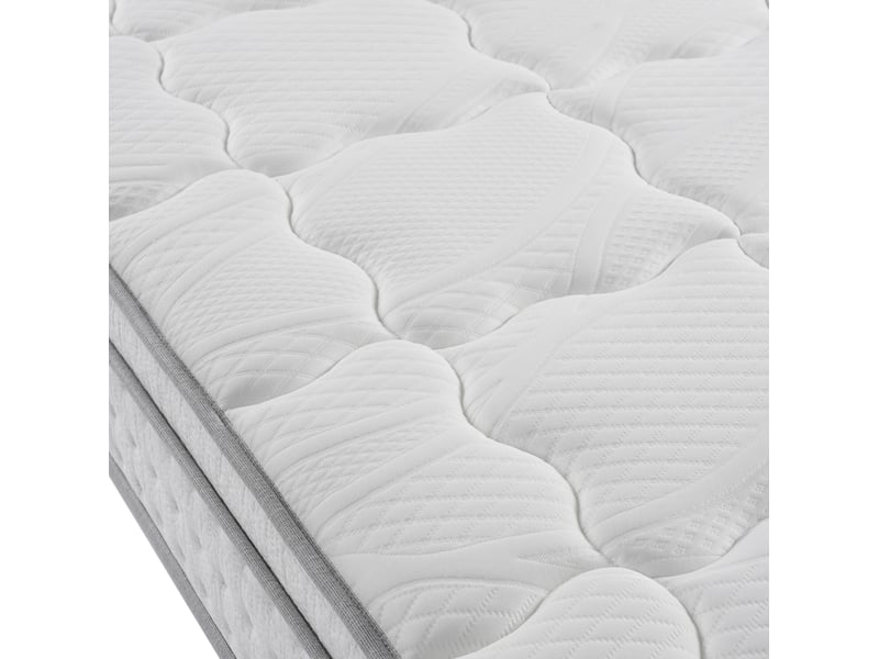  Matelas hybride 140x190 cm – blanc – 25 cm, 7 zones, ressorts ensachés h3 et mousse froide oeko-tex  - Conforama E