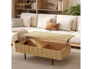 Table basse rectangulaire coloris bois clair <strong></strong> <strong></strong> - 55 cmx110 cm
