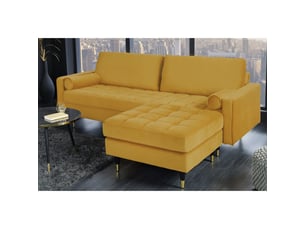 Canapé droit fixe <strong>MEUBLORAMA</strong> <strong></strong> 4 places Velours jaune